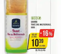 Mega Image Savoria toast, bio, multicereale Ofertă