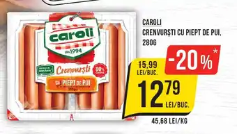 Mega Image Caroli crenvurști cu piept de pui Ofertă