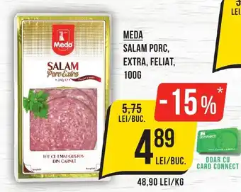Mega Image Meda salam porc, extra, feliat Ofertă