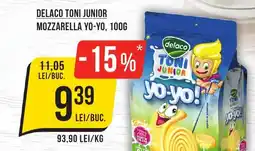 Mega Image Delaco toni junior mozzarella yo-yo Ofertă