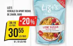 Mega Image Lizi's cereale cu aport redus de zahăr Ofertă