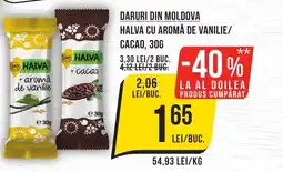 Mega Image Daruri din moldova halva cu aromă de vanilie/ cacao Ofertă
