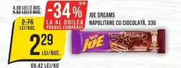 Mega Image Joe dreams napolitane cu ciocolată Ofertă