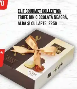 Mega Image Elit gourmet collection trufe din ciocolată neagră, albă şi cu lapte Ofertă