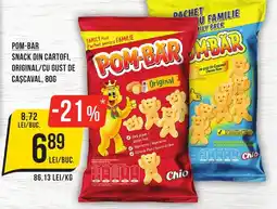 Mega Image Pom-bar snack din cartofi, original/cu gust de cascaval Ofertă