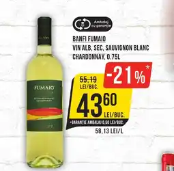 Mega Image BANFI FUMAIO Vin alb, sec, sauvignon blanc chardonnay Ofertă