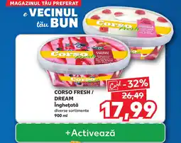 Kaufland CORSO Fresh / Dream Îngheţată Ofertă