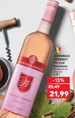 Kaufland DOMENIILE AVEREȘTI Vin rosé demidulce Busuioacă de Bohotin Ofertă