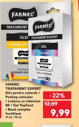 Kaufland FARMEC TRATAMENT EXPERT Ulei pentru cuticule / Peeling cuticular / Loţiune cu vitamina B5 / Gel Top Coat Ofertă