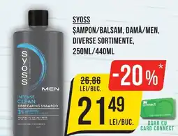 Mega Image SYOSS Sampon/balsam, damă/men Ofertă
