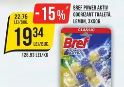 Mega Image Bref power aktiv odorizant toaletă, lemon Ofertă