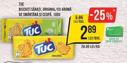 Mega Image TUC Biscuiți sărați, original/cu aroma de smântână şi ceapă Ofertă