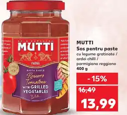 Kaufland MUTTI Sos pentru paste cu legume gratinate / ardei chilli / parmigiano reggiano Ofertă