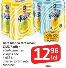 Supeco Bere blondă fără alcool CIUC Radler Ofertă