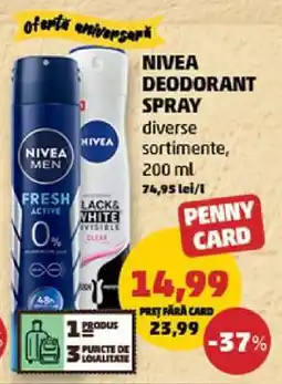 Penny NIVEA Deodorant spray Ofertă