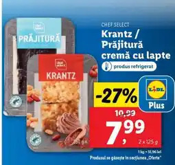 Lidl CHEF SELECT Krantz / Prăjitură cremă cu lapte Ofertă