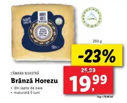 Lidl Brânză Horezu Ofertă