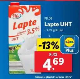 Lidl PILOS Lapte UHT Ofertă