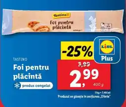 Lidl Tastino Foi pentru plăcintă Ofertă