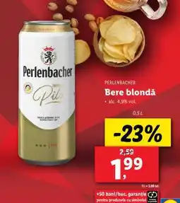 Lidl Perlenbacher Bere blondă Ofertă