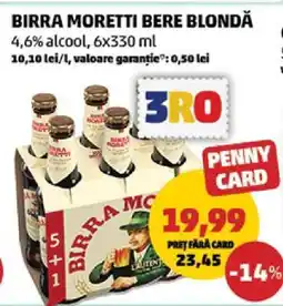 Penny BIRRA MORETTI Bere blondă Ofertă