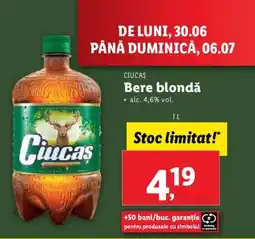 Lidl CIUCAŞ Bere blondă Ofertă