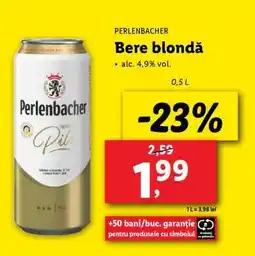 Lidl Perlenbacher Bere blondă Ofertă
