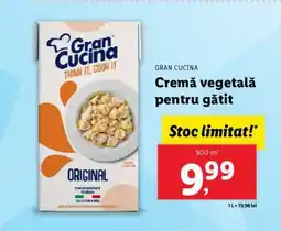 Lidl Gran Cucina Crema vegetală pentru gătit Ofertă