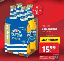 Lidl PERONI CAPRI Bere blondă Ofertă
