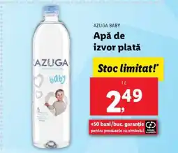 Lidl AZUGA BABY Apă de izvor plată Ofertă