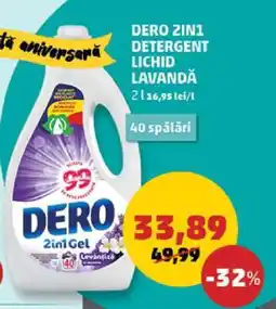 Penny DERO 2IN1 DETERGENT LICHID LAVANDĂ Ofertă