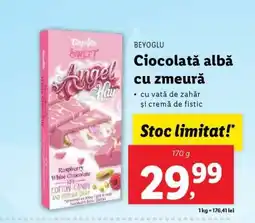 Lidl Ciocolată albă cu zmeură Ofertă