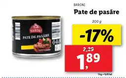 Lidl Pate de pasăre Ofertă