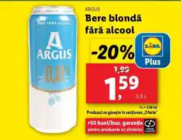 Lidl Argus Bere blondă fără alcool Ofertă