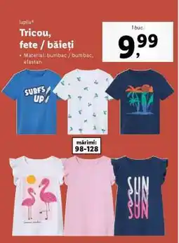 Lidl Tricou fete / băieți Ofertă
