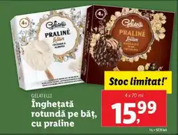 Lidl Înghețată rotundă pe băț, cu praline Ofertă