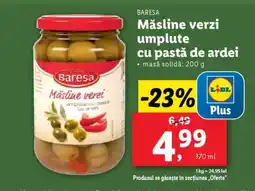 Lidl Măsline verzi umplute cu pastă de ardei Ofertă