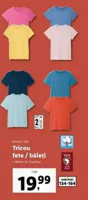 Lidl Tricou fete / băieți Ofertă