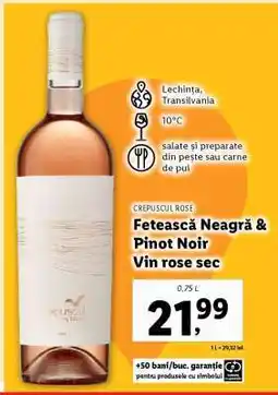 Lidl Crepuscul Rose Fetească Neagră & Pinot Noir Ofertă