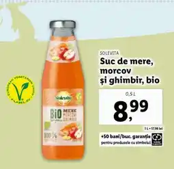 Lidl Solevita Suc de mere, morcov și ghimbir, bio Ofertă