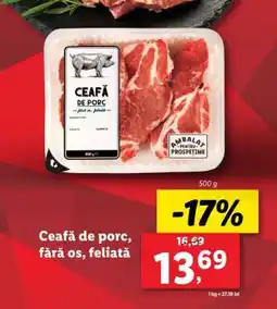Lidl Ceafă de porc fără os, feliată Ofertă