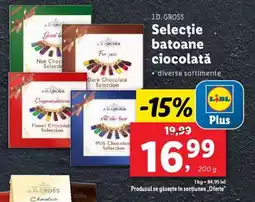 Lidl J.D. GROSS Selecție batoane ciocolată Ofertă