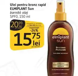 Supeco Ulei pentru bronz rapid ELMIPLANT Sun Ofertă
