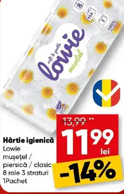 PROFI Hârtie igienică Lowie musețel / piersică/clasic Ofertă