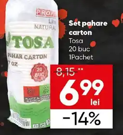 PROFI Set pahare carton Tosa Ofertă