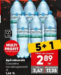 PROFI Apă minerală Carpatina necarbogazoasă Ofertă