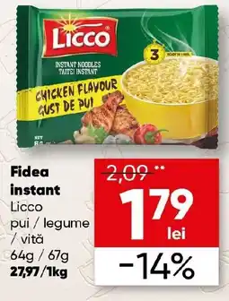 PROFI Fidea instant Licco pui/legume /vită Ofertă