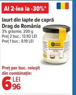 Carrefour laurt din lapte de capră Drag de România Ofertă