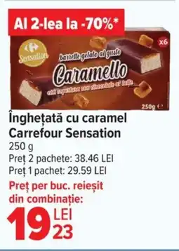 Carrefour Înghețată cu caramel Carrefour Sensation Ofertă
