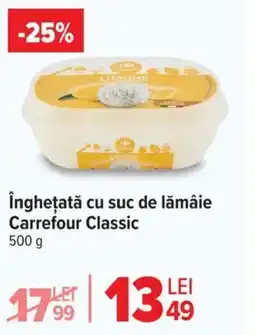 Carrefour înghețată cu suc de lămâie Carrefour Classic Ofertă